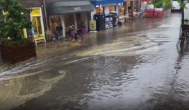 Ernstige wateroverlast door hevige regenval